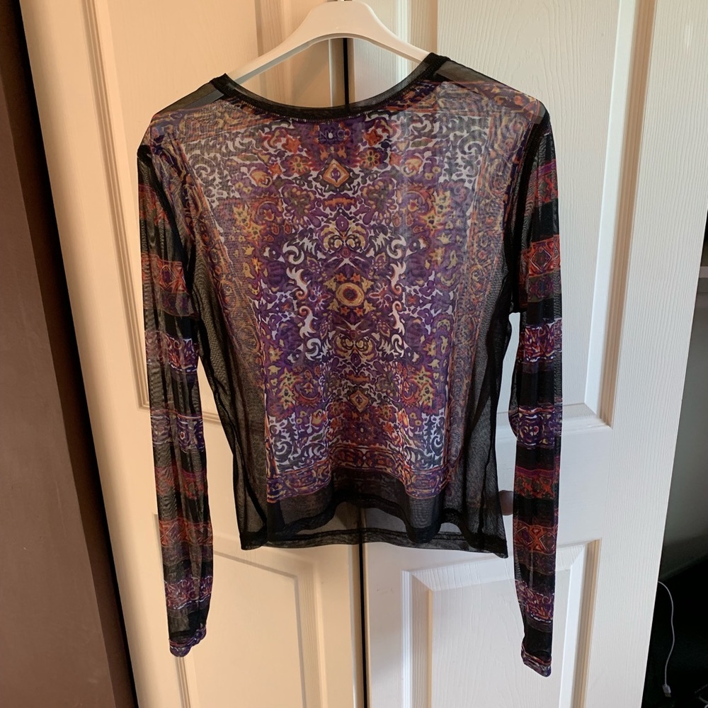 New York & Co. long sleeve, see though shirt. XL